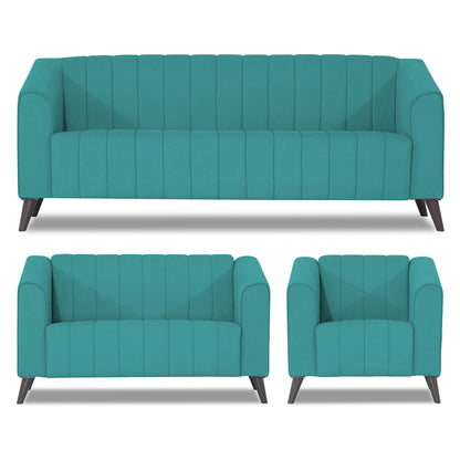 Adorn India Premium Laurel 3+2+1 6 Seater Sofa Set (Aqua Blue) (3 Year Warranty)
