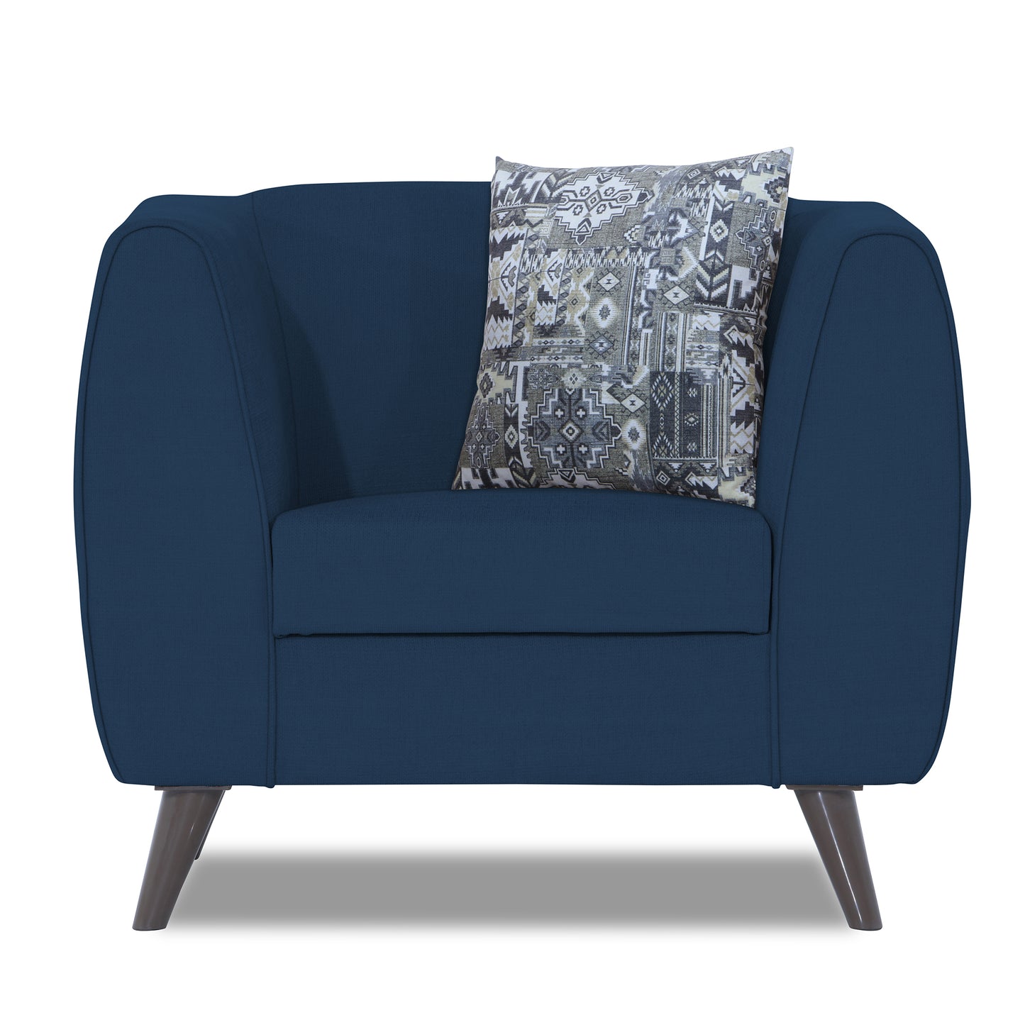 Adorn India Mason 1 Seater Sofa (Aqua Blue)