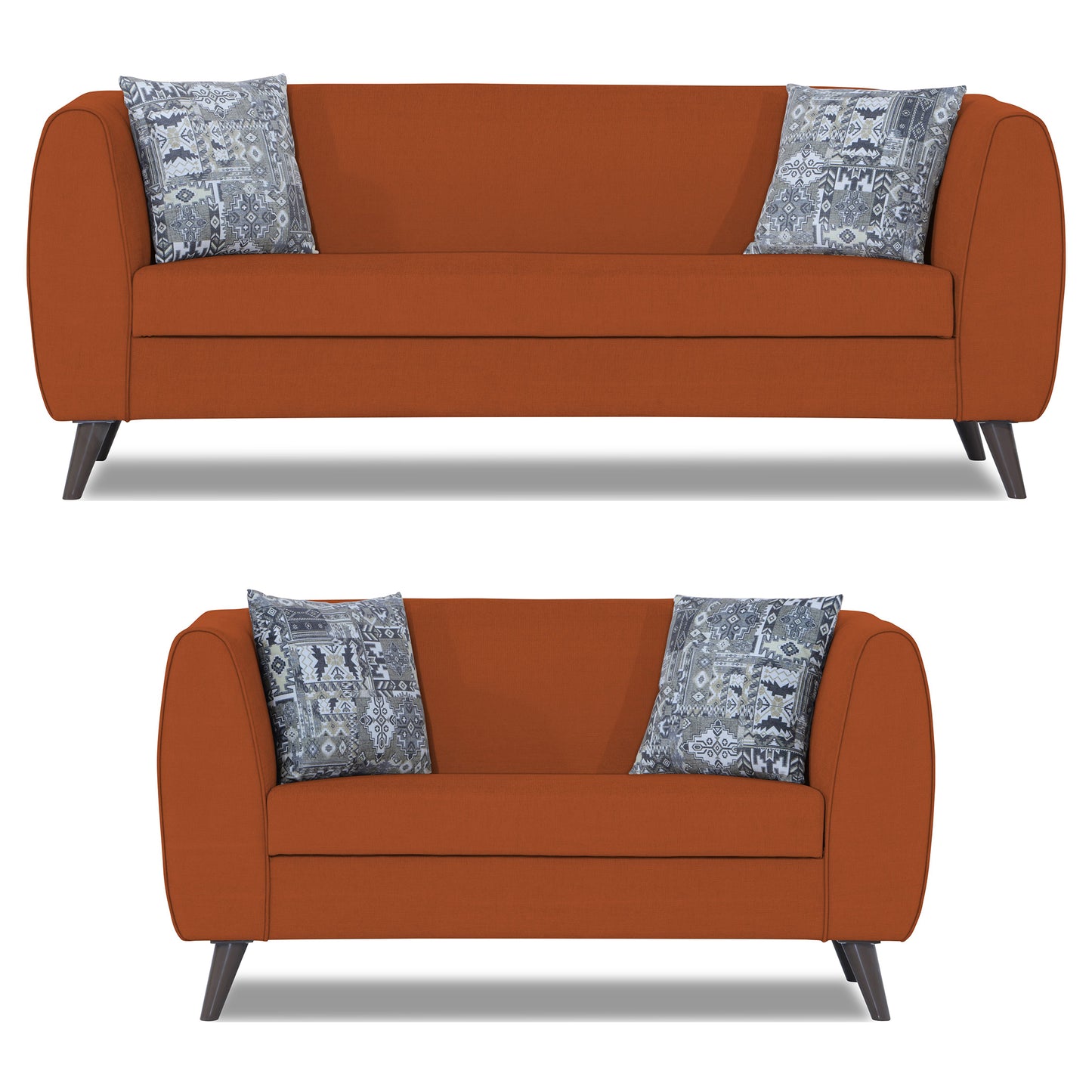 Adorn India Mason 3+2 5 Seater Sofa Set (Aqua Blue)