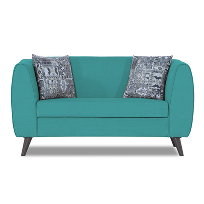 Adorn India Mason 2 Seater Sofa (Aqua Blue)