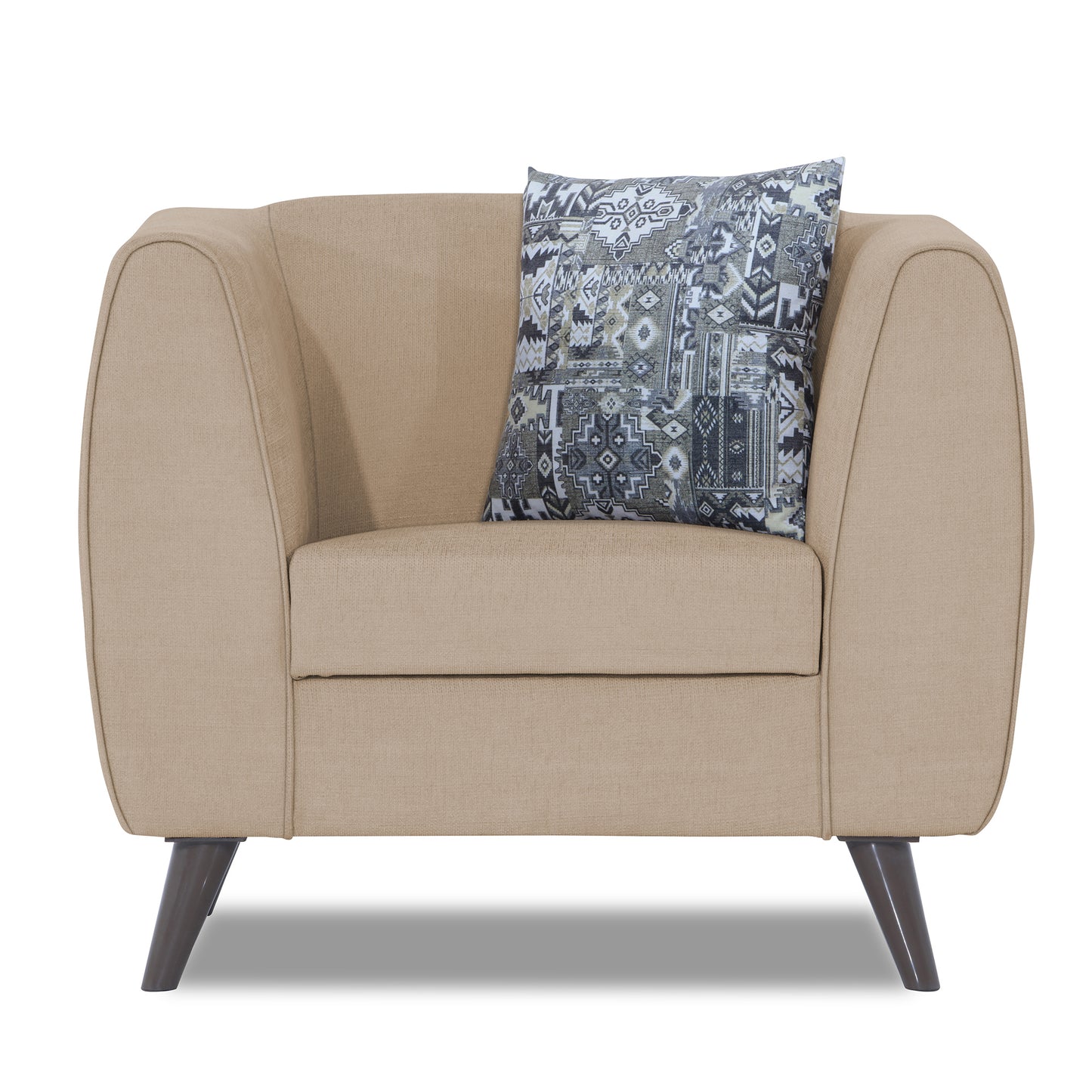 Adorn India Mason 1 Seater Sofa (Aqua Blue)