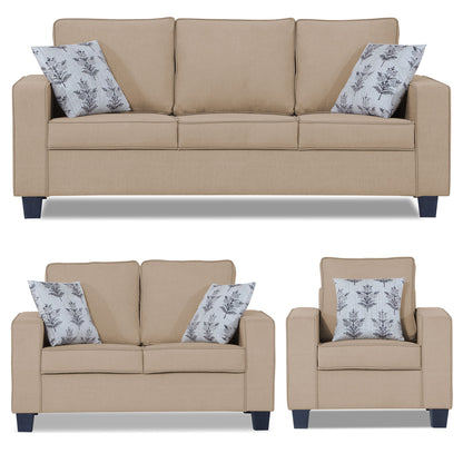 Adorn India Camden 3+2+1 6 Seater Sofa Set (Aqua Blue) (3 Year Warranty)