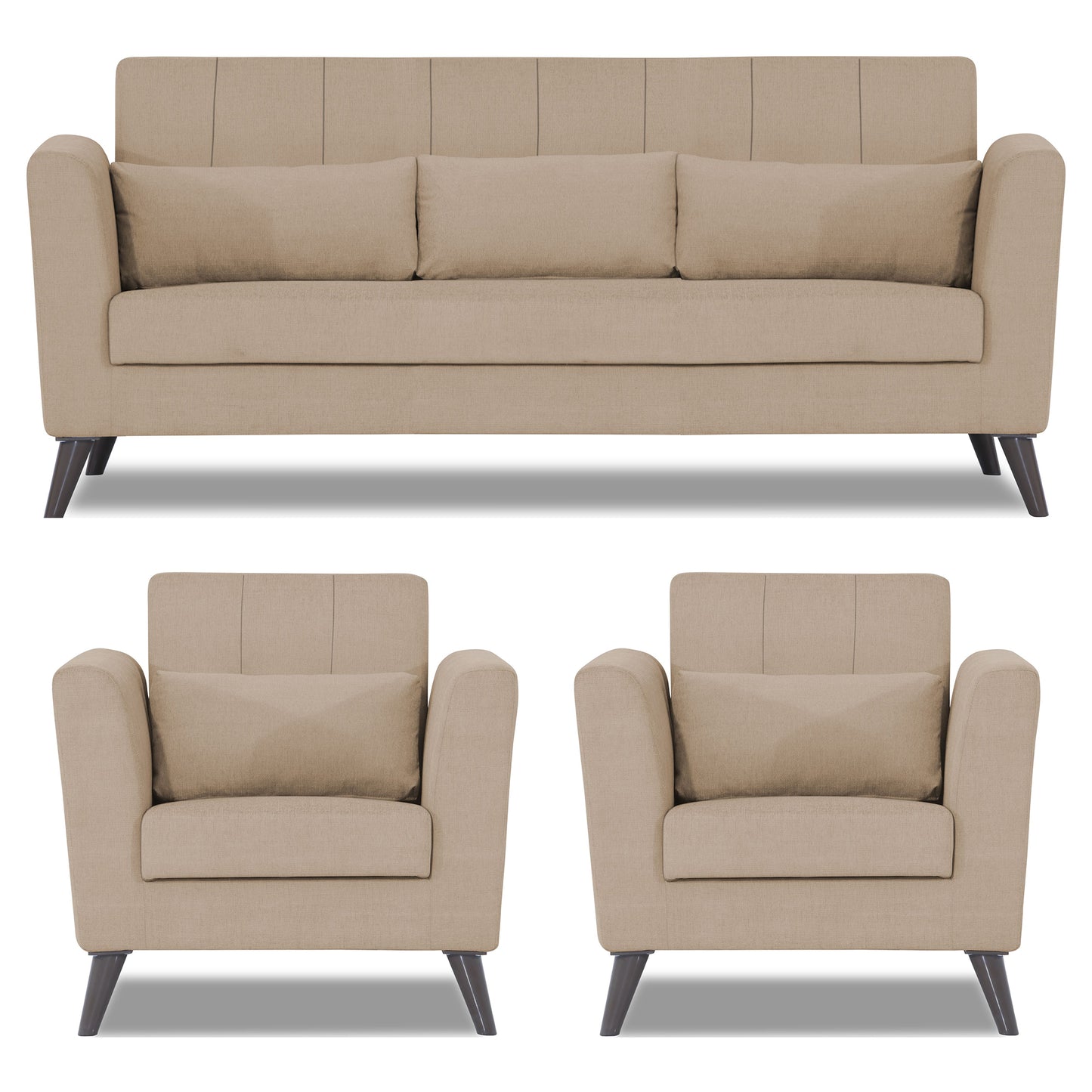 Adorn India Daniel 3+1+1 5 Seater Sofa Set