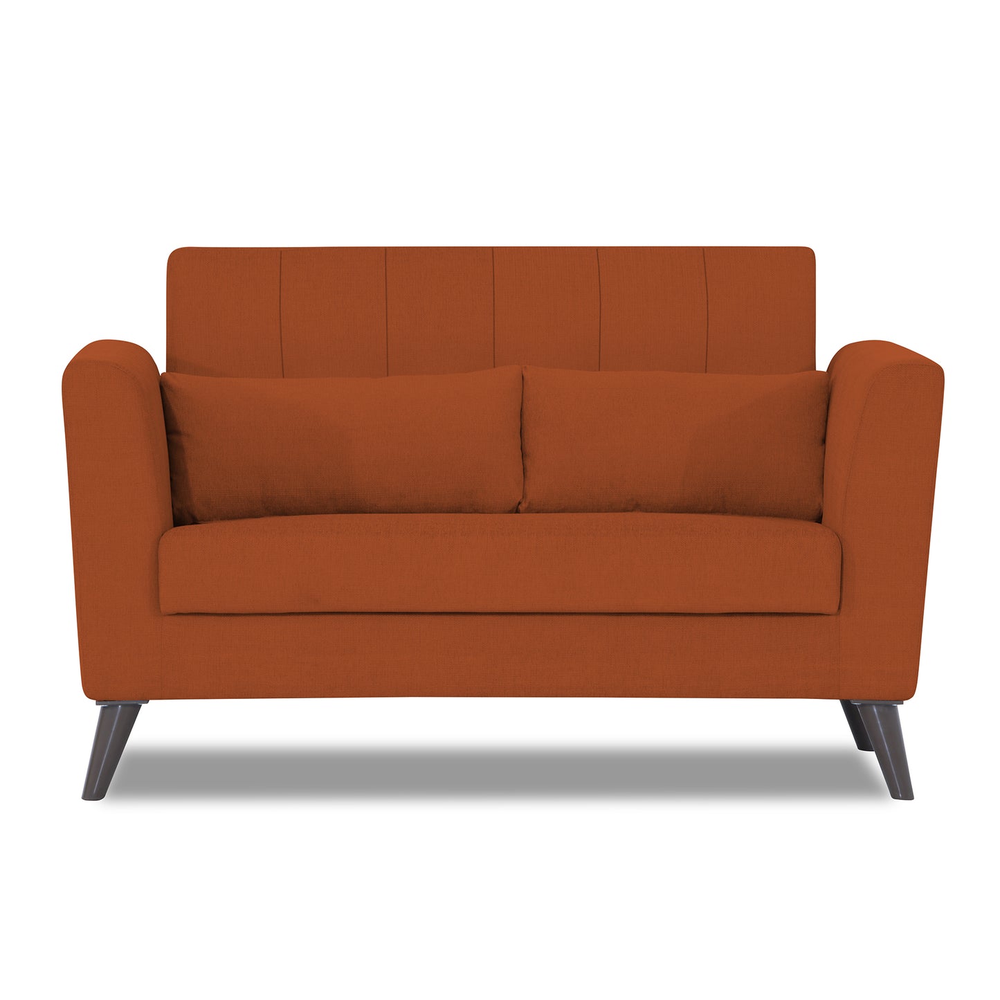 Adorn India Daniel 2 Seater Sofa (Rust) (3 Year Warranty)