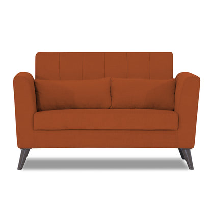 Adorn India Daniel 2 Seater Sofa (Rust) (3 Year Warranty)