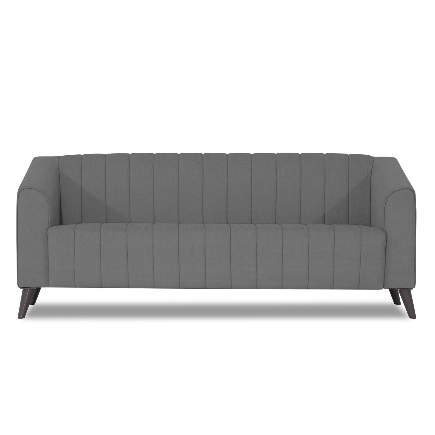 Adorn India Premium Laurel 3 Seater Sofa (Grey) (3 Year Warranty)