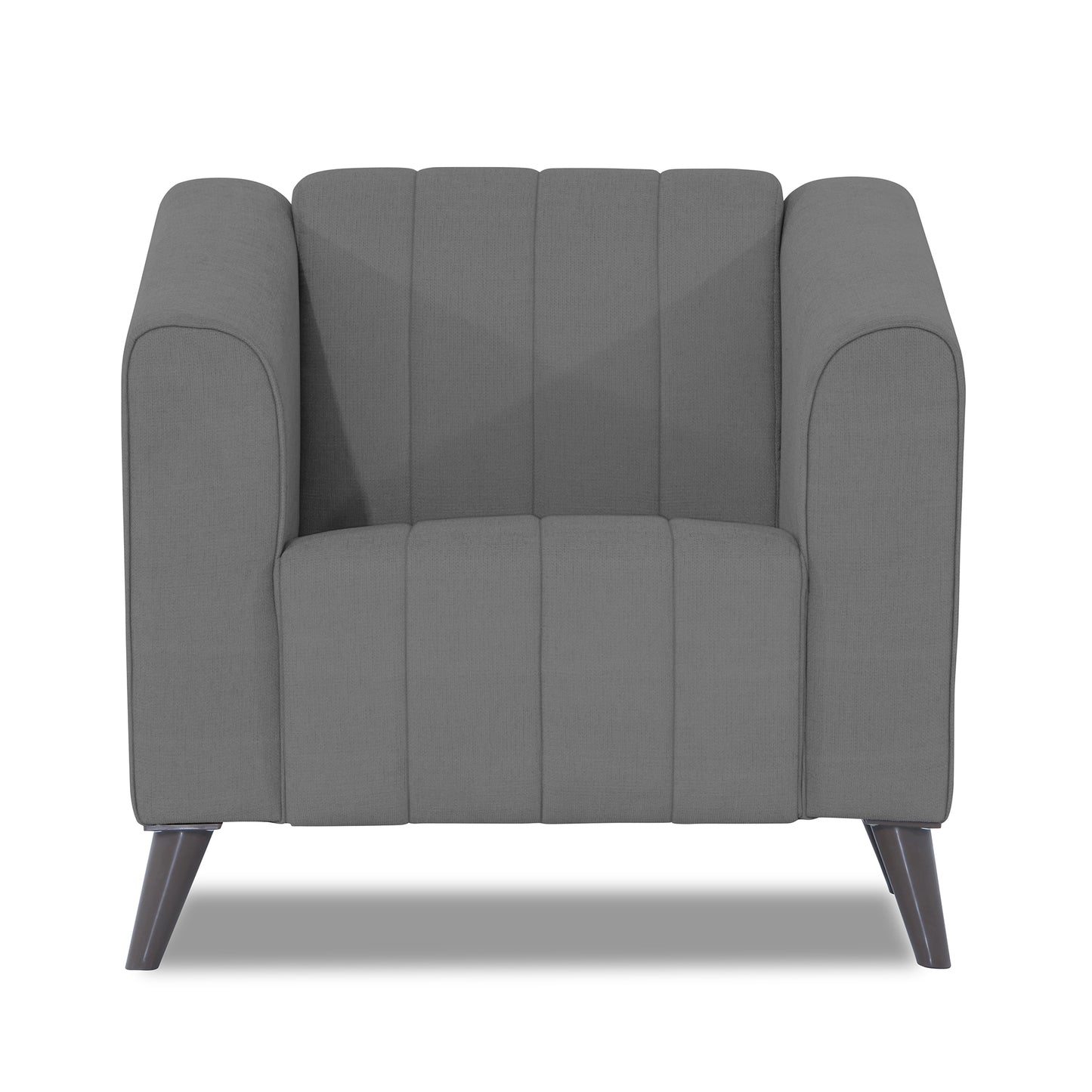 Adorn India Premium Laurel 1 Seater Sofa (Grey) (3 Year Warranty)