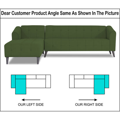Adorn India Exclusive Mystic L Shape 6 Seater Sofa Set (LHS) (3 Year Warranty)