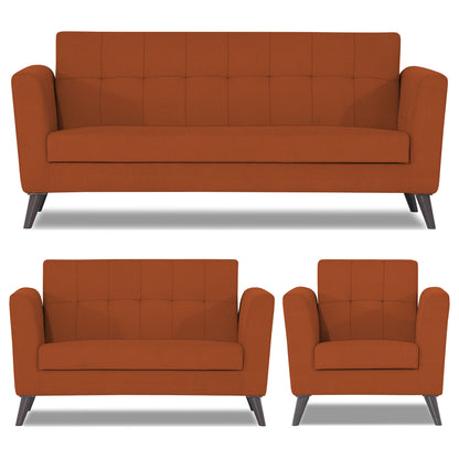 Adorn India Dannis 3+2+1 6 Seater Sofa Set (Rust) (3 Year Warranty)