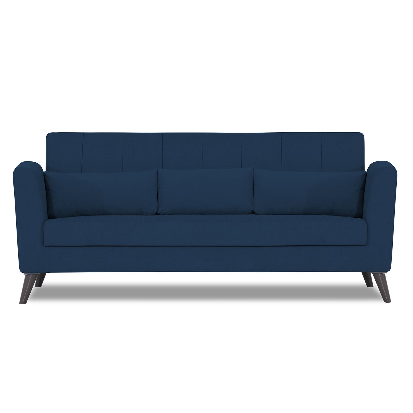 Adorn India Daniel 3 Seater Sofa (Blue) (3 Year Warranty)
