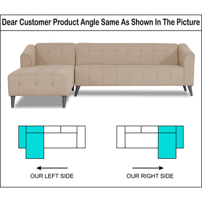 Adorn India Exclusive Mystic L Shape 6 Seater Sofa Set (LHS) (3 Year Warranty)