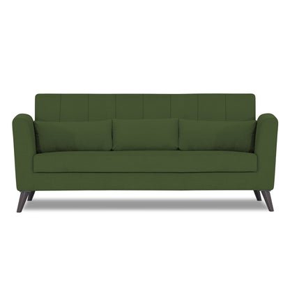 Adorn India Daniel 3 Seater Sofa (Green) (3 Year Warranty)