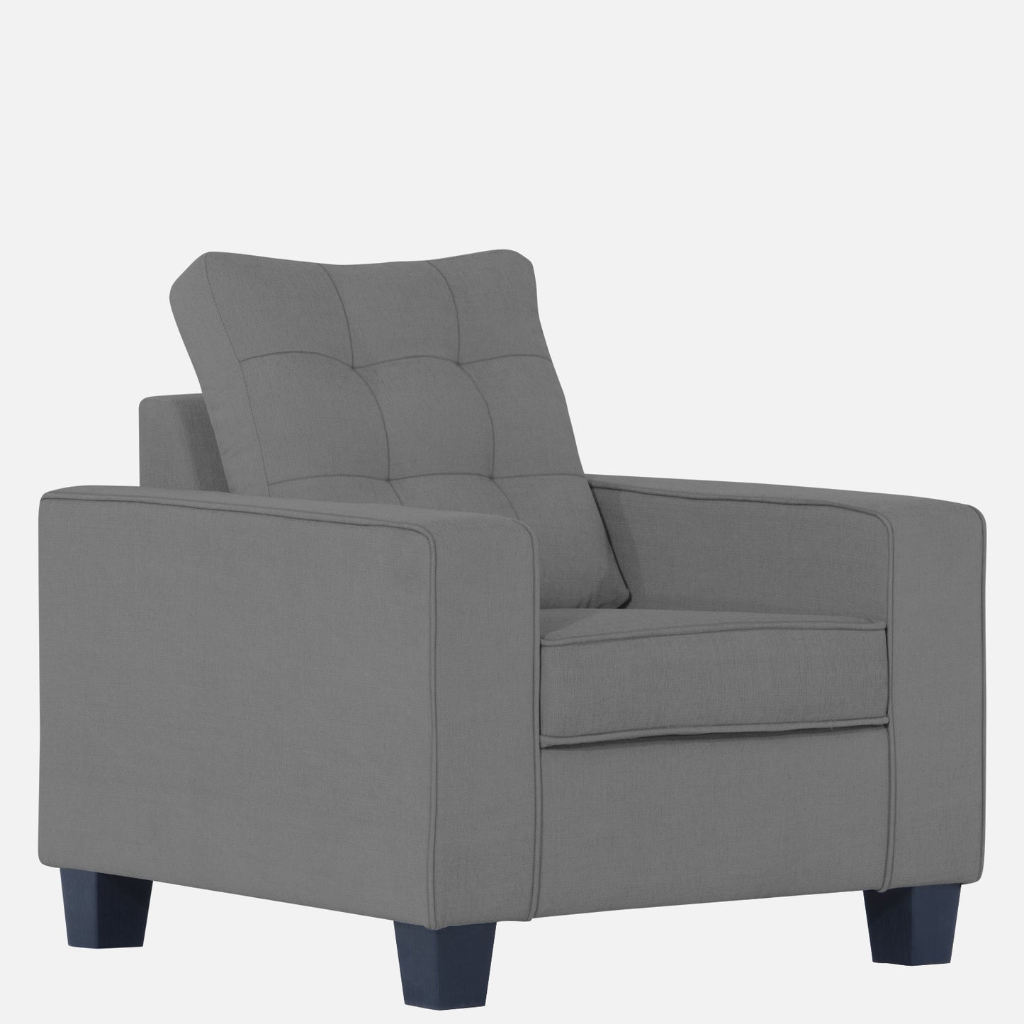 Adorn India Raptor 1 Seater Sofa (Grey)