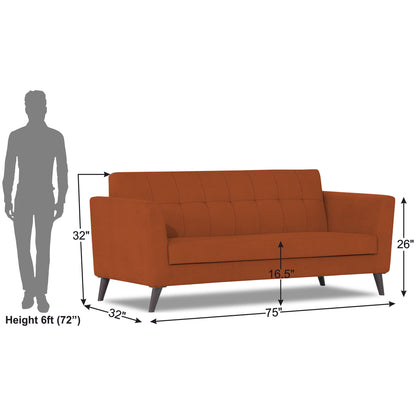 Adorn India Dannis 3 Seater Sofa