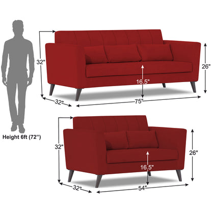 Adorn India Daniel 3+2 5 Seater Sofa Set