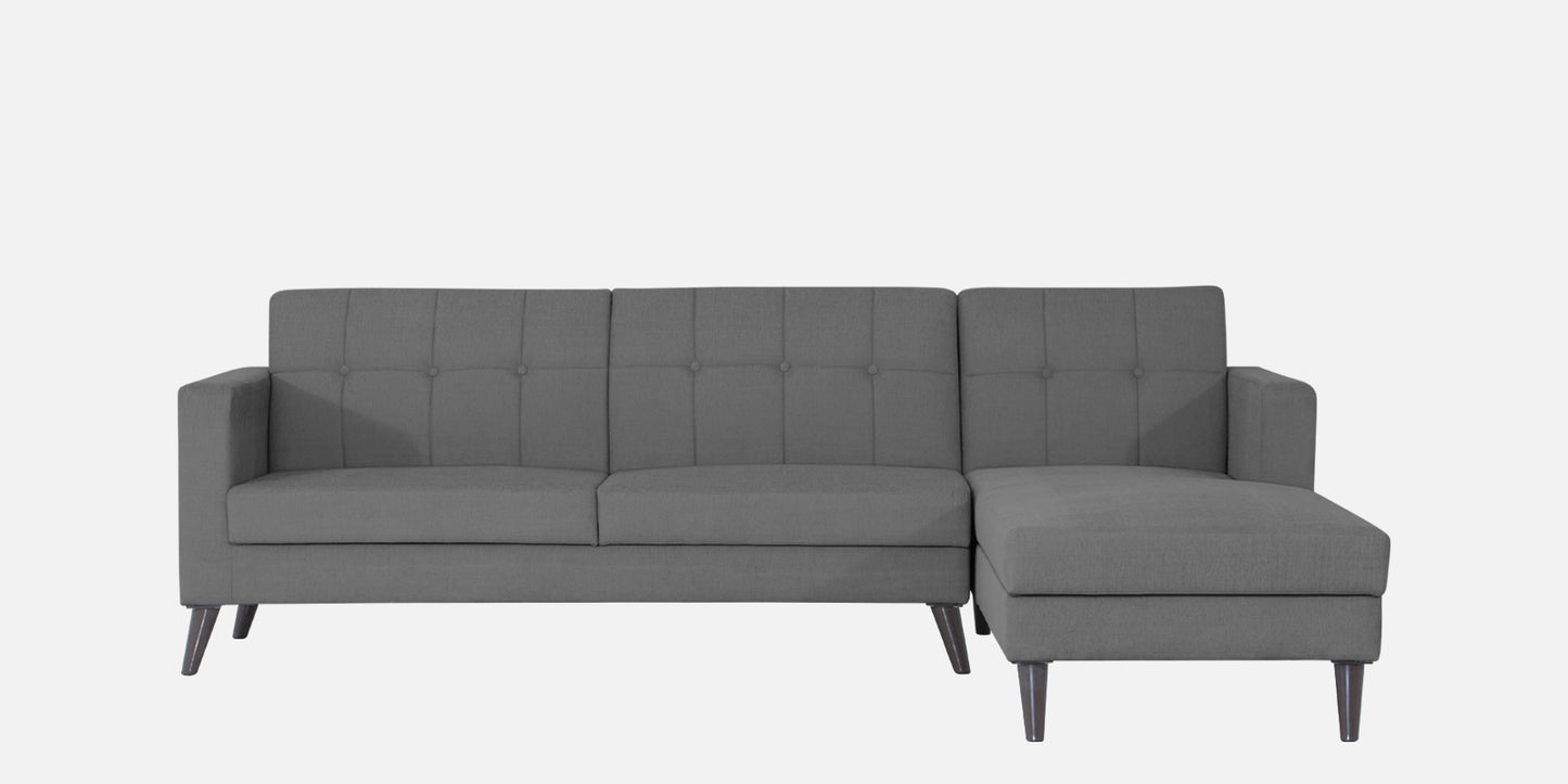 Adorn India Chilly L Shape 6 Seater Sofa Set RHS (Grey) (3 Year Warranty)