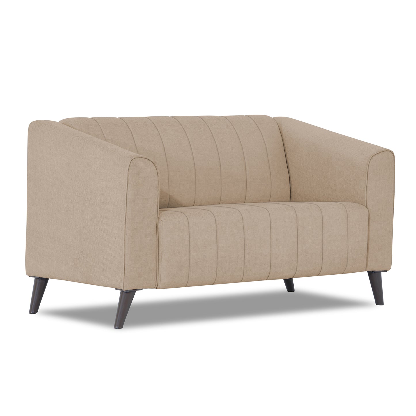 Adorn India Premium Laurel 2 Seater Sofa (Beige) (3 Year Warranty)