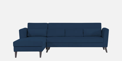 Adorn India Daniel L Shape 6 Seater Sofa Set LHS (Blue) (3 Year Warranty)