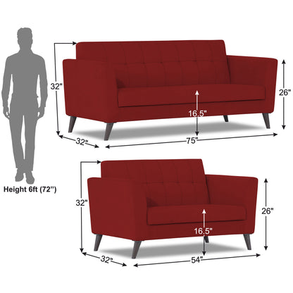 Adorn India Dannis 3+2 5 Seater Sofa Set