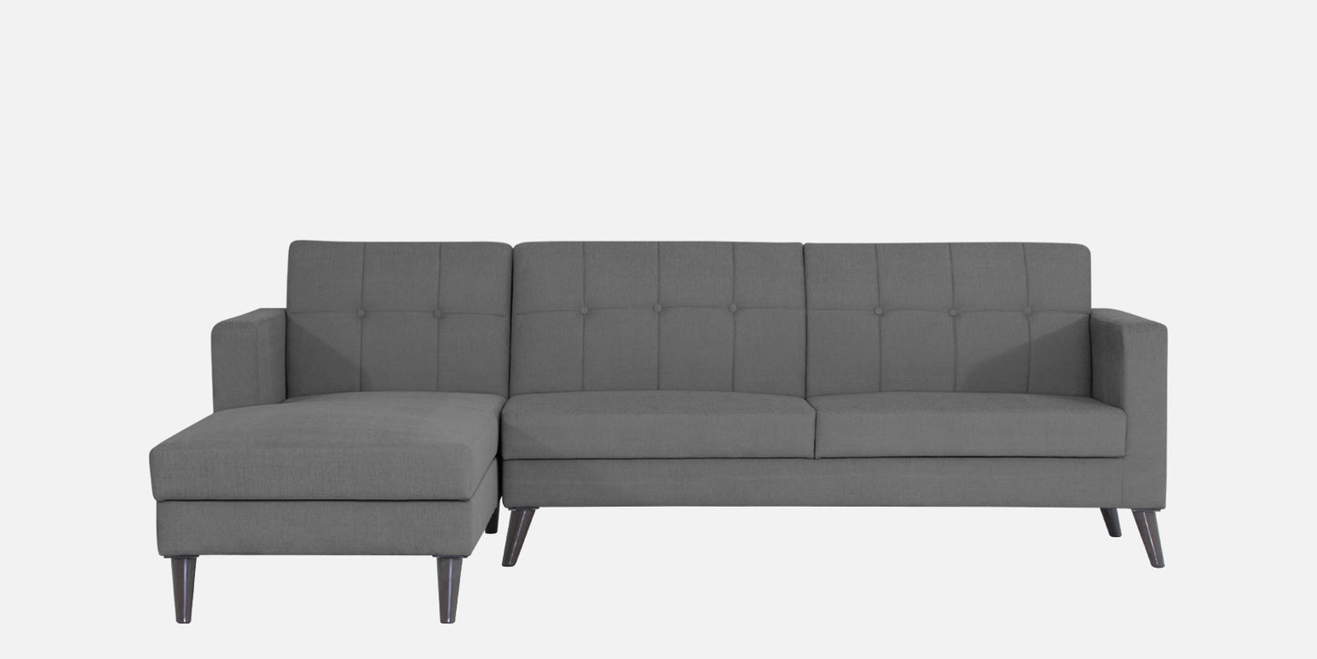 Adorn India Chilly L Shape 6 Seater Sofa Set LHS (Grey) (3 Year Warranty)
