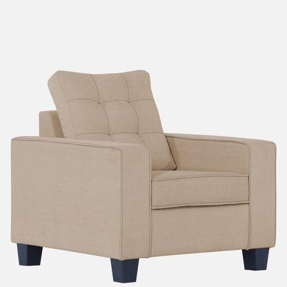 Adorn India Raptor 1 Seater Sofa (Beige)