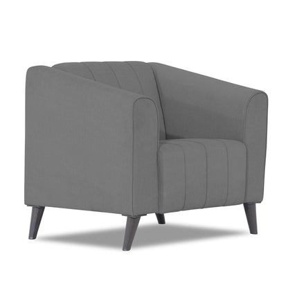 Adorn India Premium Laurel 1 Seater Sofa (Grey) (3 Year Warranty)