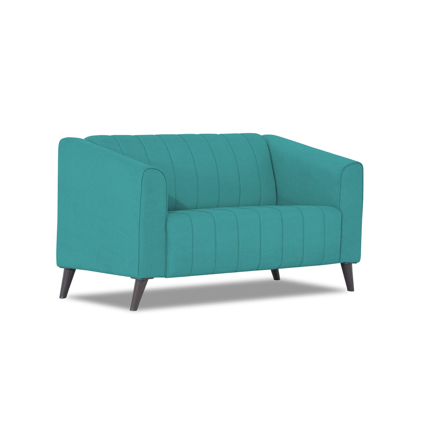 Adorn India Premium Laurel 2 Seater Sofa (Aqua Blue)