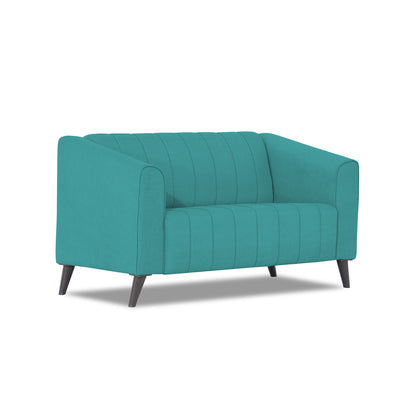 Adorn India Premium Laurel 2 Seater Sofa (Aqua Blue)
