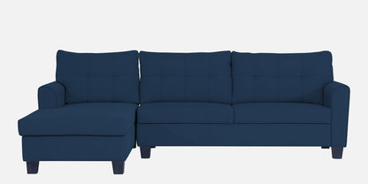 Adorn India Moris L Shape 6 Seater Sofa Set LHS (Blue) (3 Year Warranty)