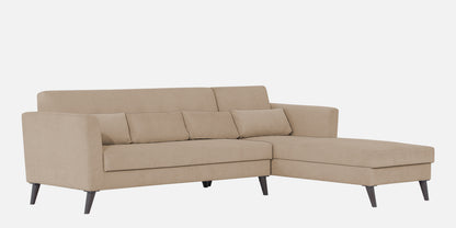 Adorn India Daniel L Shape 6 Seater Sofa Set RHS (Beige) (3 Year Warranty)