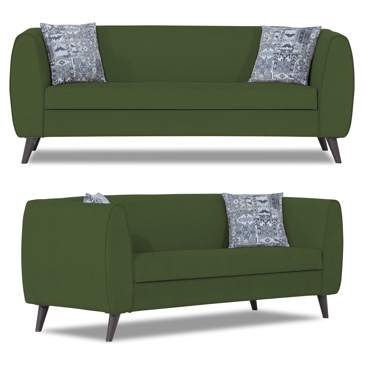 Adorn India Mason 3+2+1 6 Seater Sofa Set (Aqua Blue)