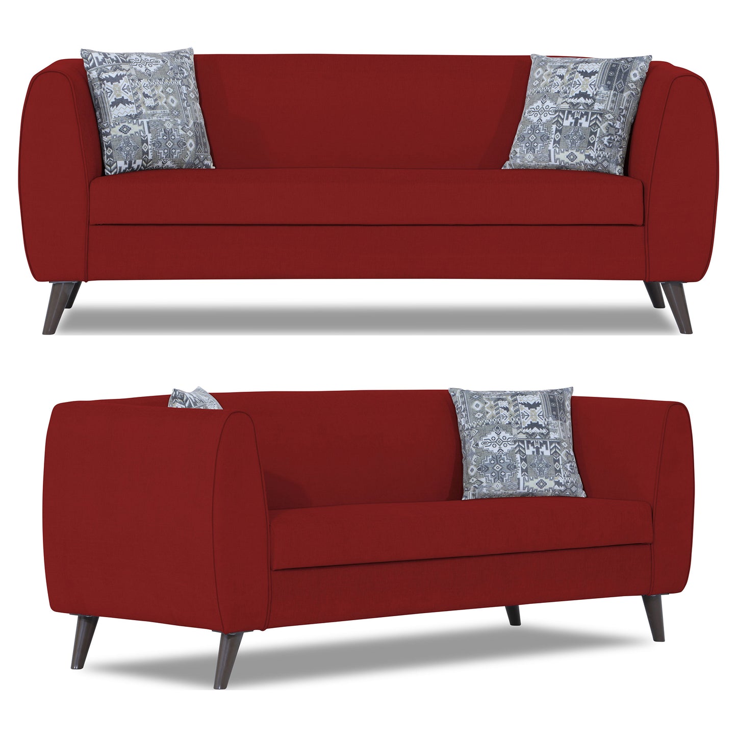 Adorn India Mason 3+2 5 Seater Sofa Set (Aqua Blue)