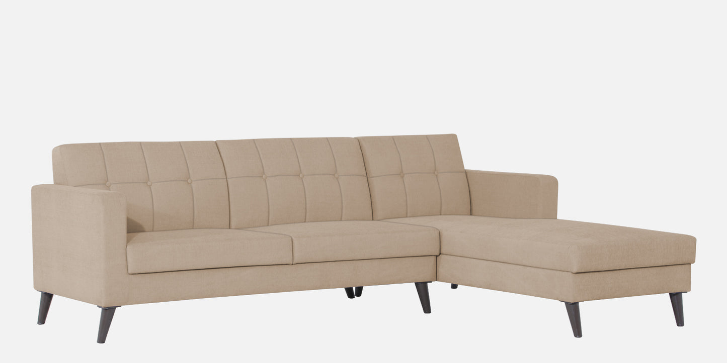 Adorn India Chilly L Shape 6 Seater Sofa Set RHS (Beige) (3 Year Warranty)