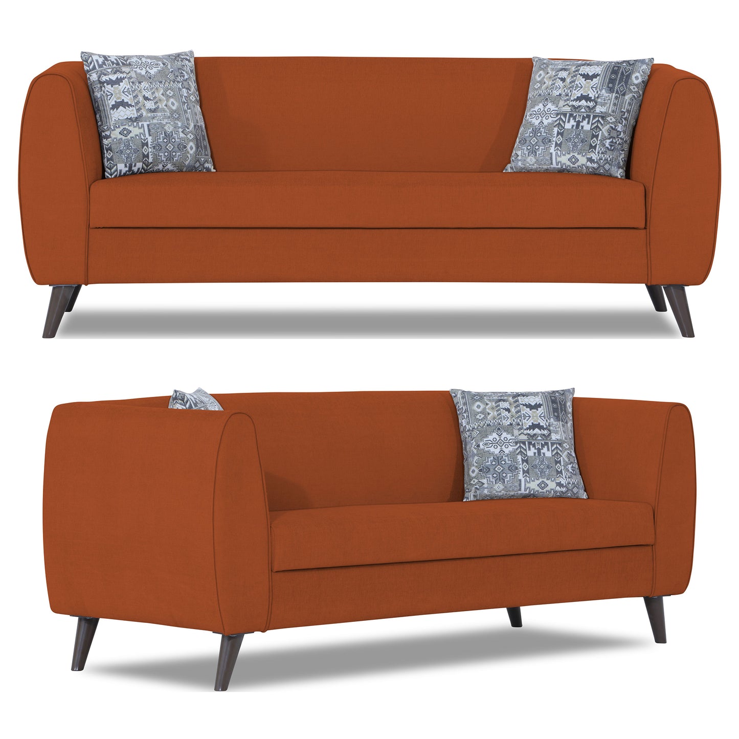 Adorn India Mason 3+2 5 Seater Sofa Set (Aqua Blue)