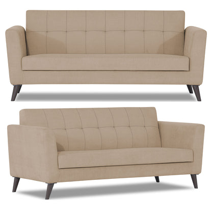 Adorn India Dannis 3+1+1 5 Seater Sofa Set (Beige) (3 Year Warranty)