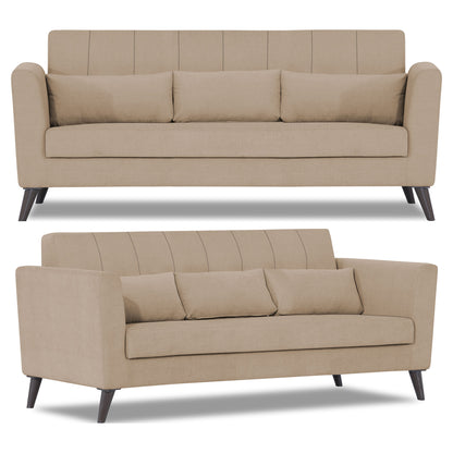 Adorn India Daniel 3+1+1 5 Seater Sofa Set (Beige) (3 Year Warranty)