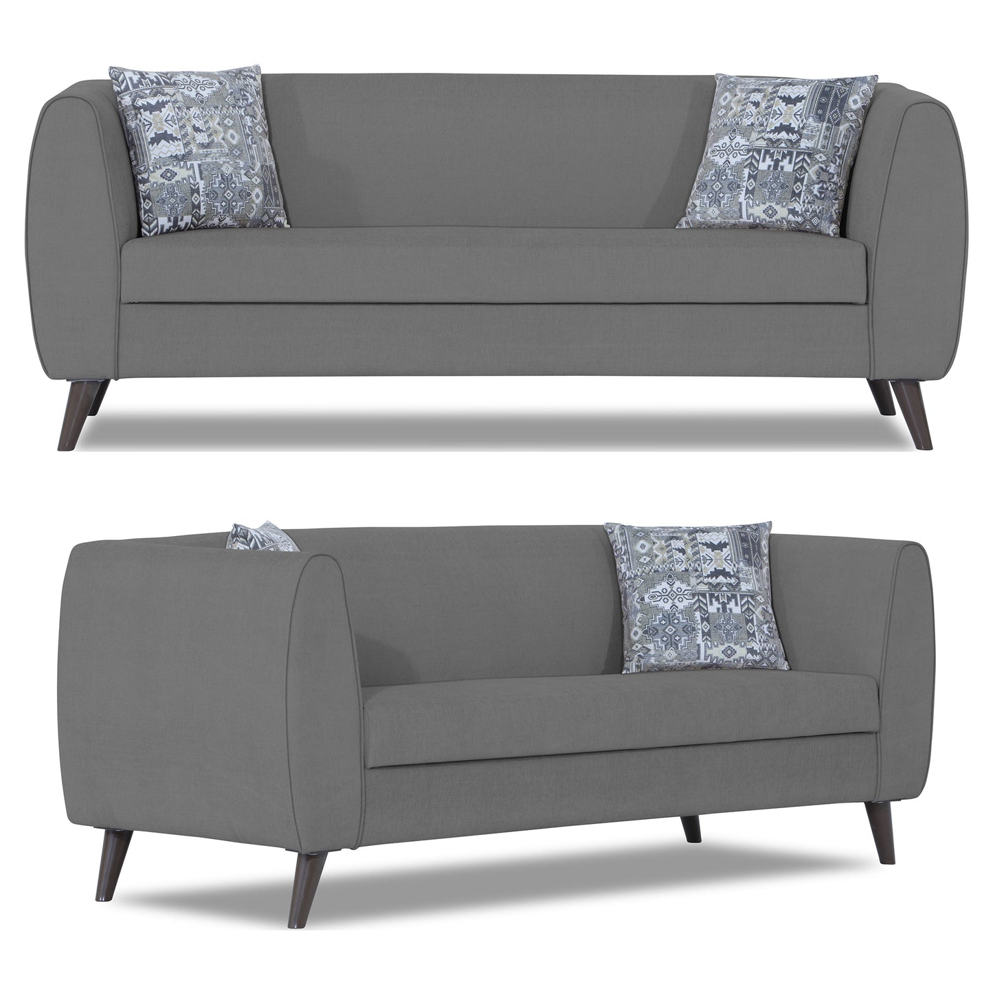 Adorn India Mason 3+2 5 Seater Sofa Set (Aqua Blue)