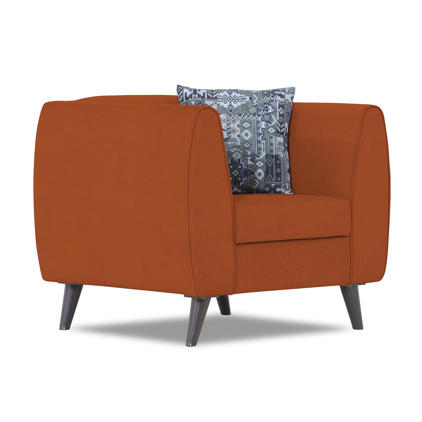 Adorn India Mason 1 Seater Sofa (Aqua Blue)