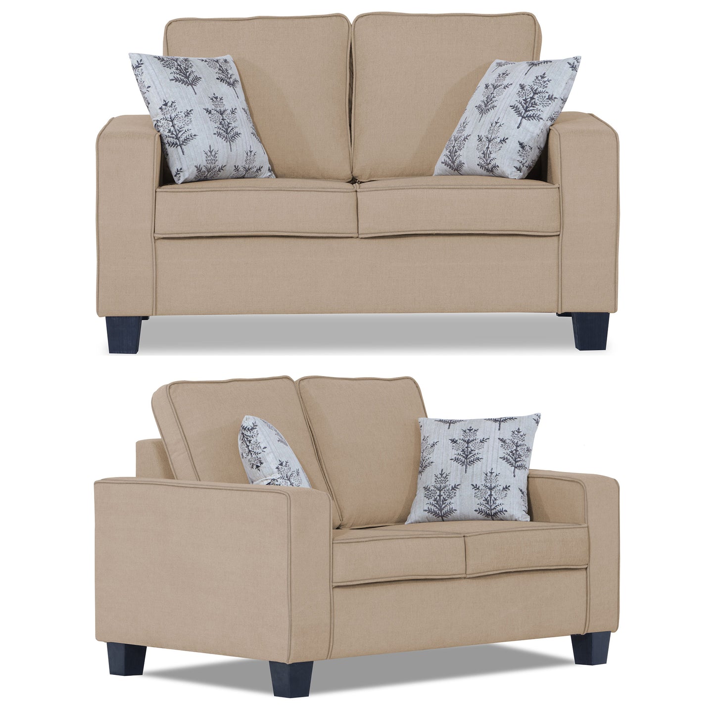 Adorn India Camden 3+2+1 6 Seater Sofa Set (Aqua Blue) (3 Year Warranty)