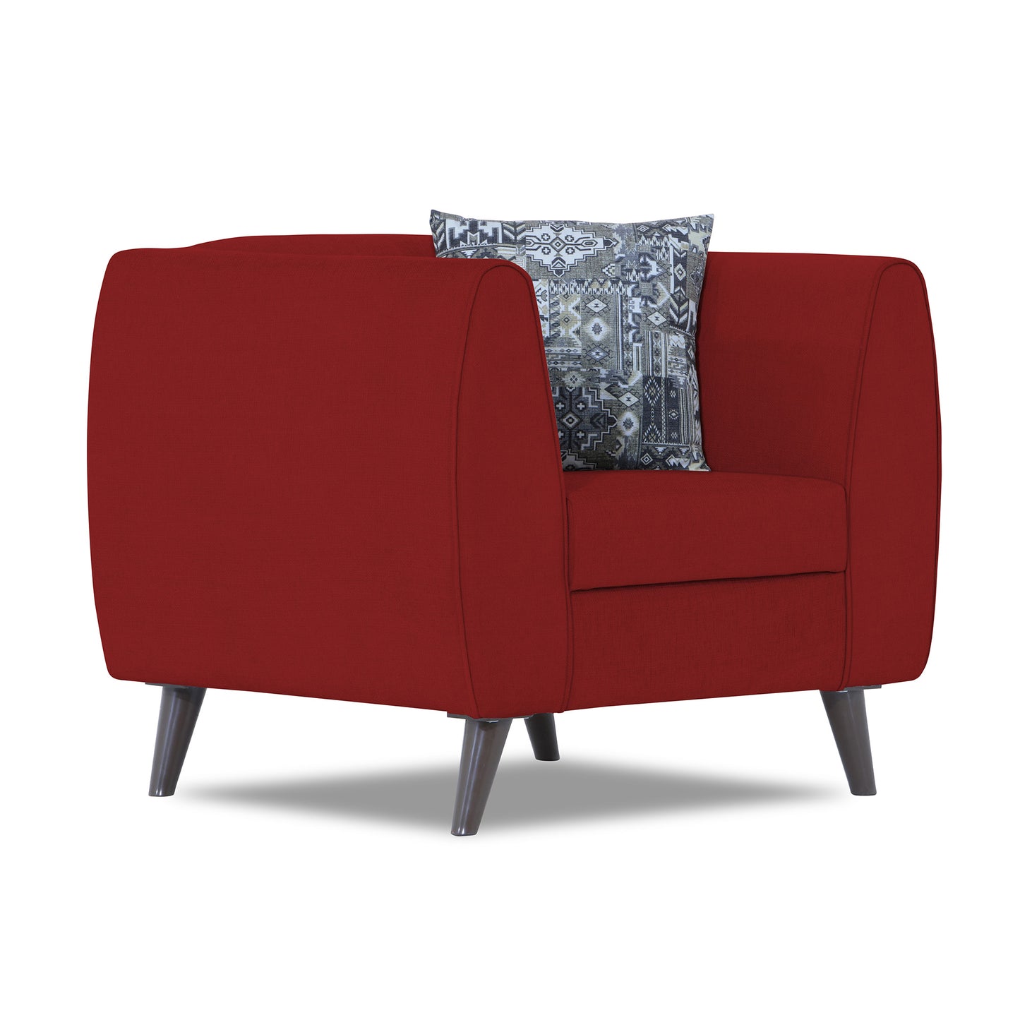 Adorn India Mason 1 Seater Sofa (Aqua Blue)