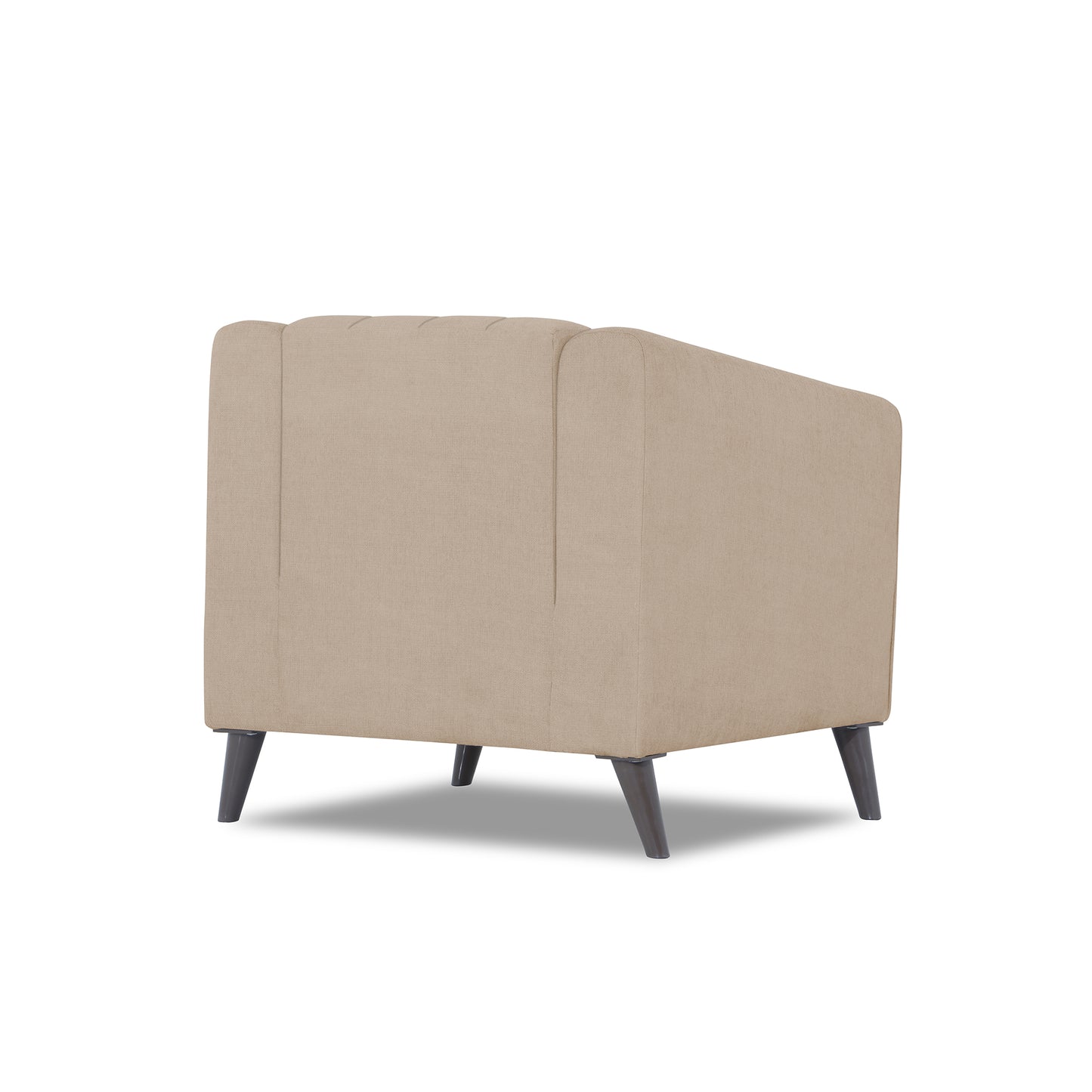 Adorn India Premium Laurel 1 Seater Sofa (Beige) (3 Year Warranty)
