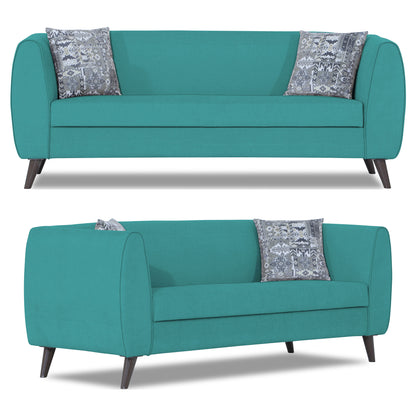 Adorn India Mason 3+2+1 6 Seater Sofa Set (Aqua Blue)