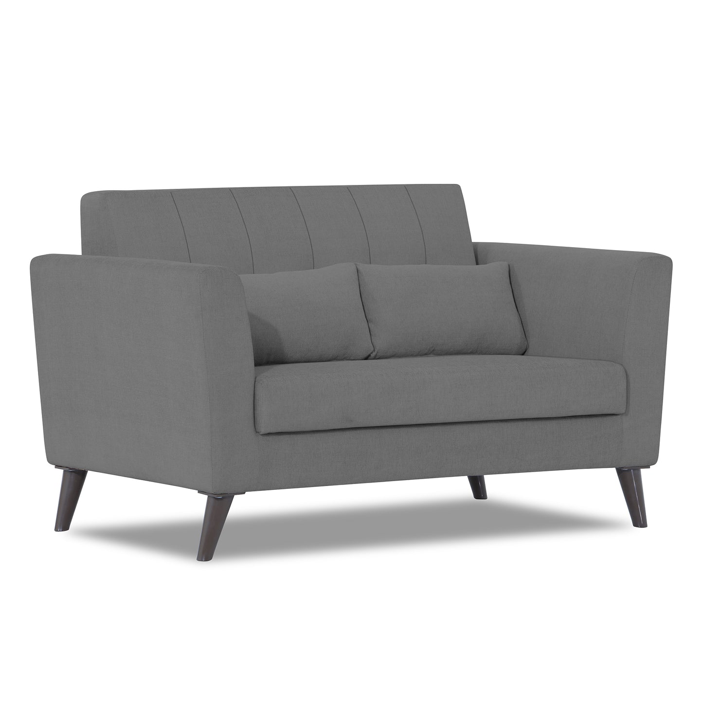 Adorn India Daniel 2 Seater Sofa (Grey) (3 Year Warranty)