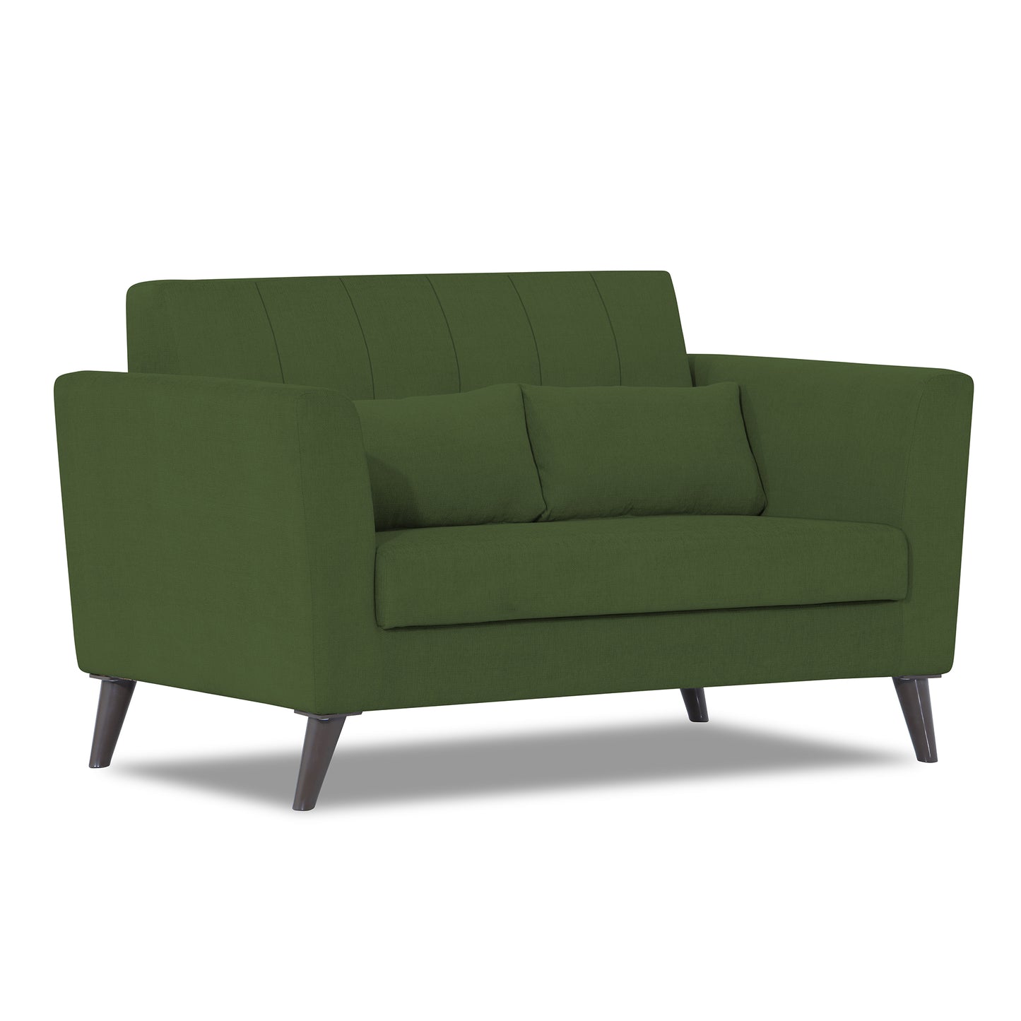 Adorn India Daniel 2 Seater Sofa (Green) (3 Year Warranty)