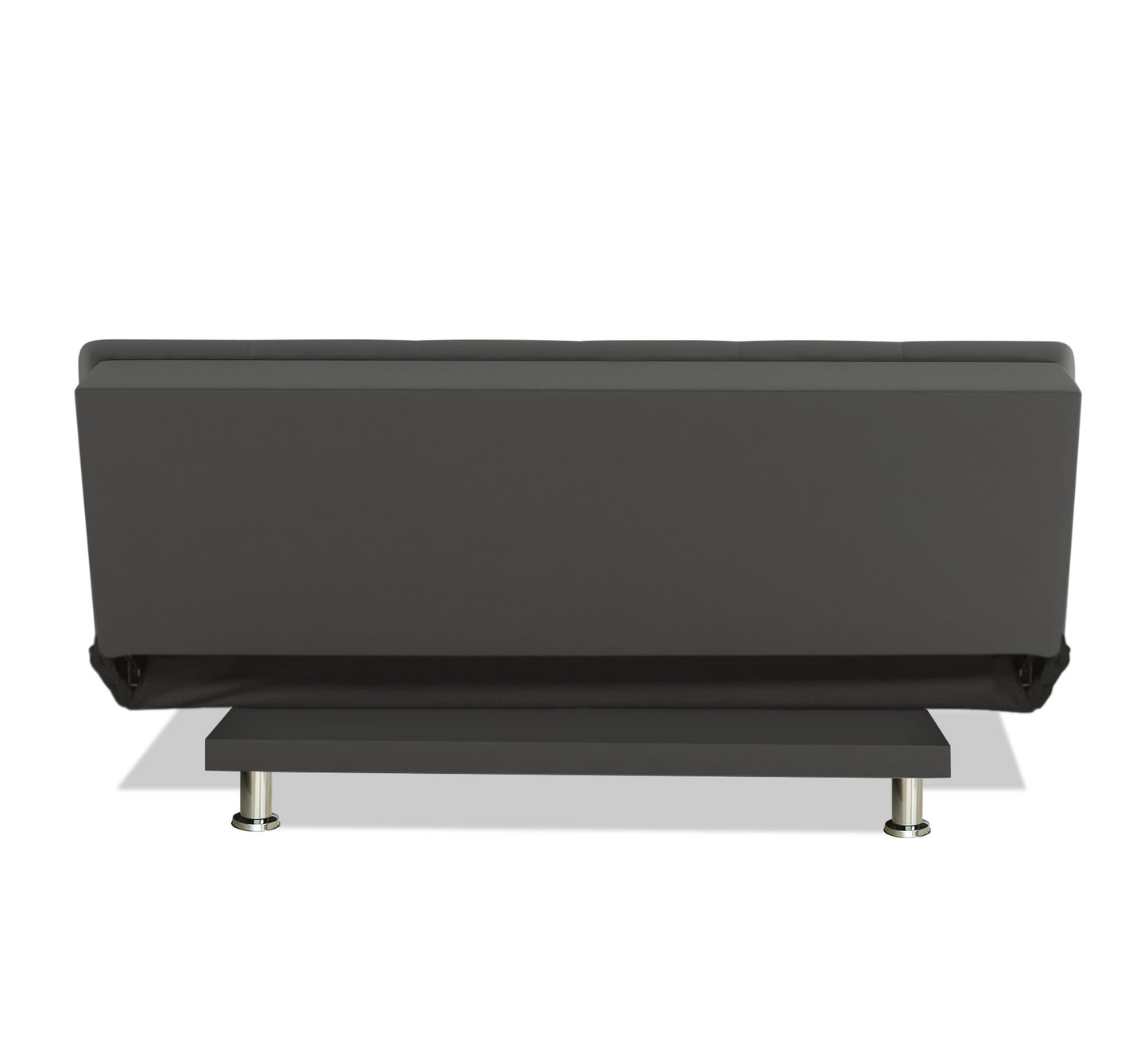 Adorn India Premium New Aspen 3 Seater Sofa Cum Bed 4X6 Velvet Suede with 2 Cushions (Color Dark Grey) and Suitable for All Indoor, with 3 Years Warranty