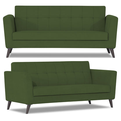 Adorn India Dannis 3+2+1 6 Seater Sofa Set (Green) (3 Year Warranty)