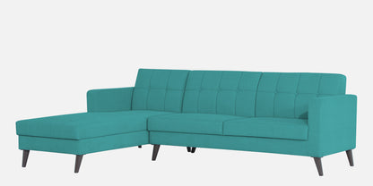 Adorn India Chilly L Shape 6 Seater Sofa Set LHS (Aqua Blue) (3 Year Warranty)