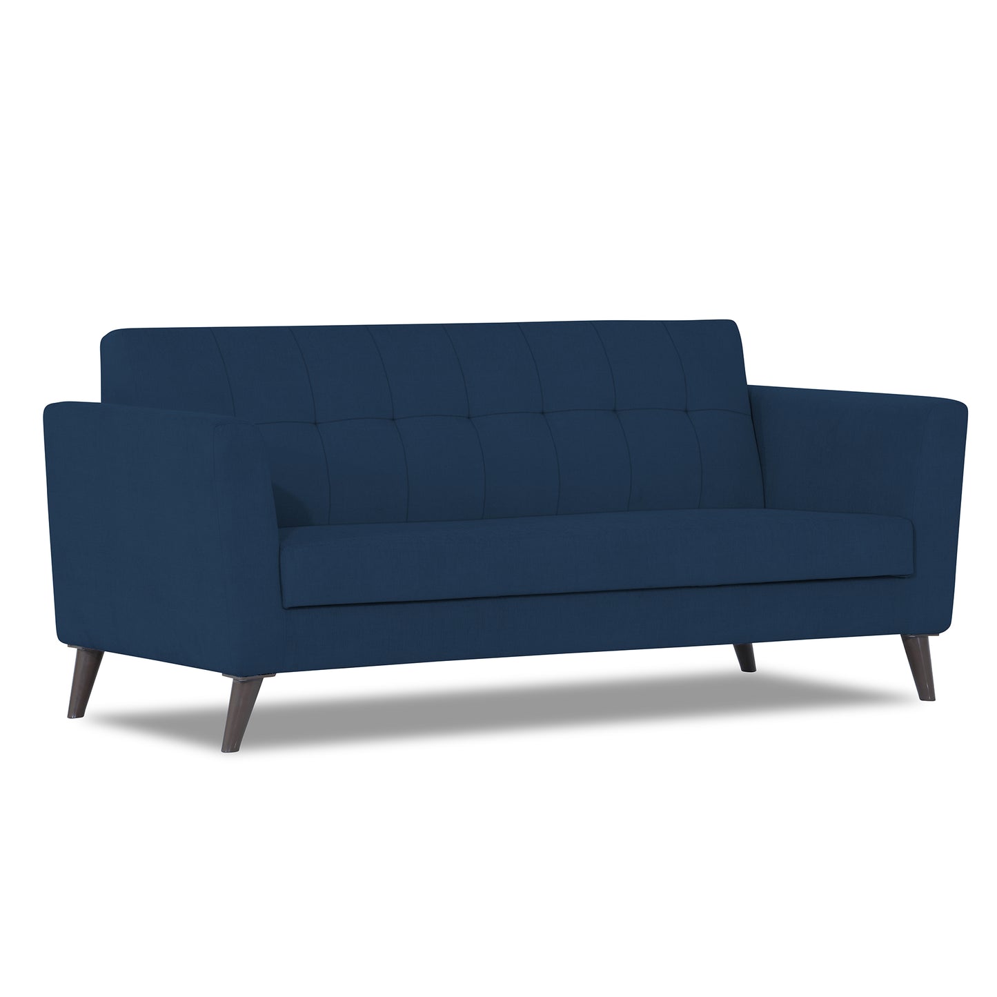Adorn India Dannis 3 Seater Sofa (Blue) (3 Year Warranty)