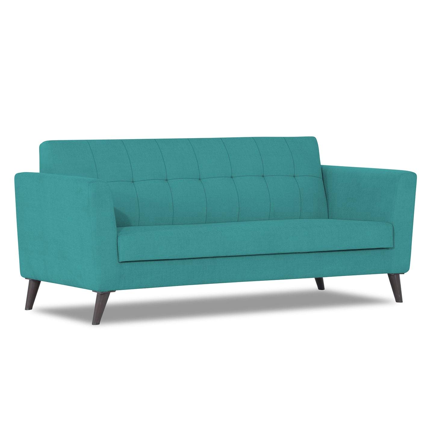 Adorn India Dannis 3 Seater Sofa (Aqua Blue) (3 Year Warranty)