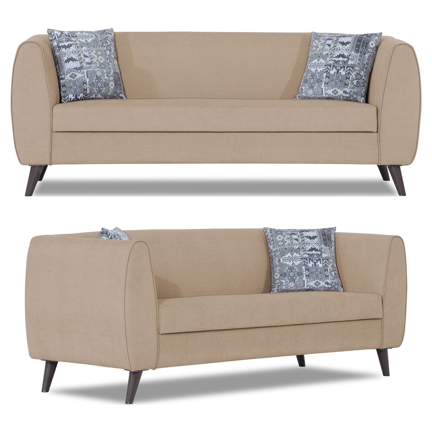 Adorn India Mason 3+2+1 6 Seater Sofa Set (Aqua Blue)